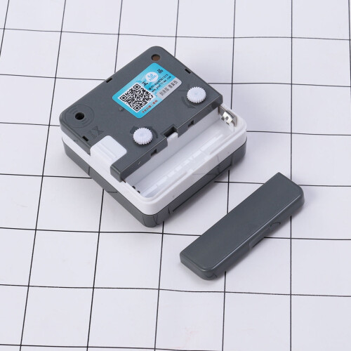 Mini Square Plastic Quartz Alarm Clock Grey 1