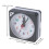 Mini Clock Square Plastic Quartz Alarm Clock Portable Lightweight Clock (Grey) 5