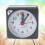 Mini Square Plastic Quartz Alarm Clock Grey 6