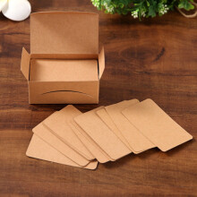 200Pcs Kraft Blank Memo Pads Double Sided Assorted Color Message Cards for Writing