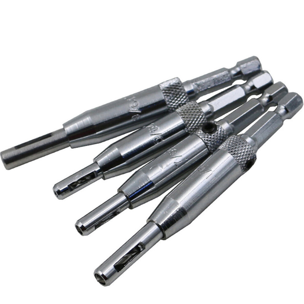 Clearance! 4Pcs Self-Centering Drill Bit Set For Hinge Holes Â Compatible With Hardware Drills 974856476732
