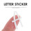 D'autocollants PVC Lettres Blancs Résistants 3