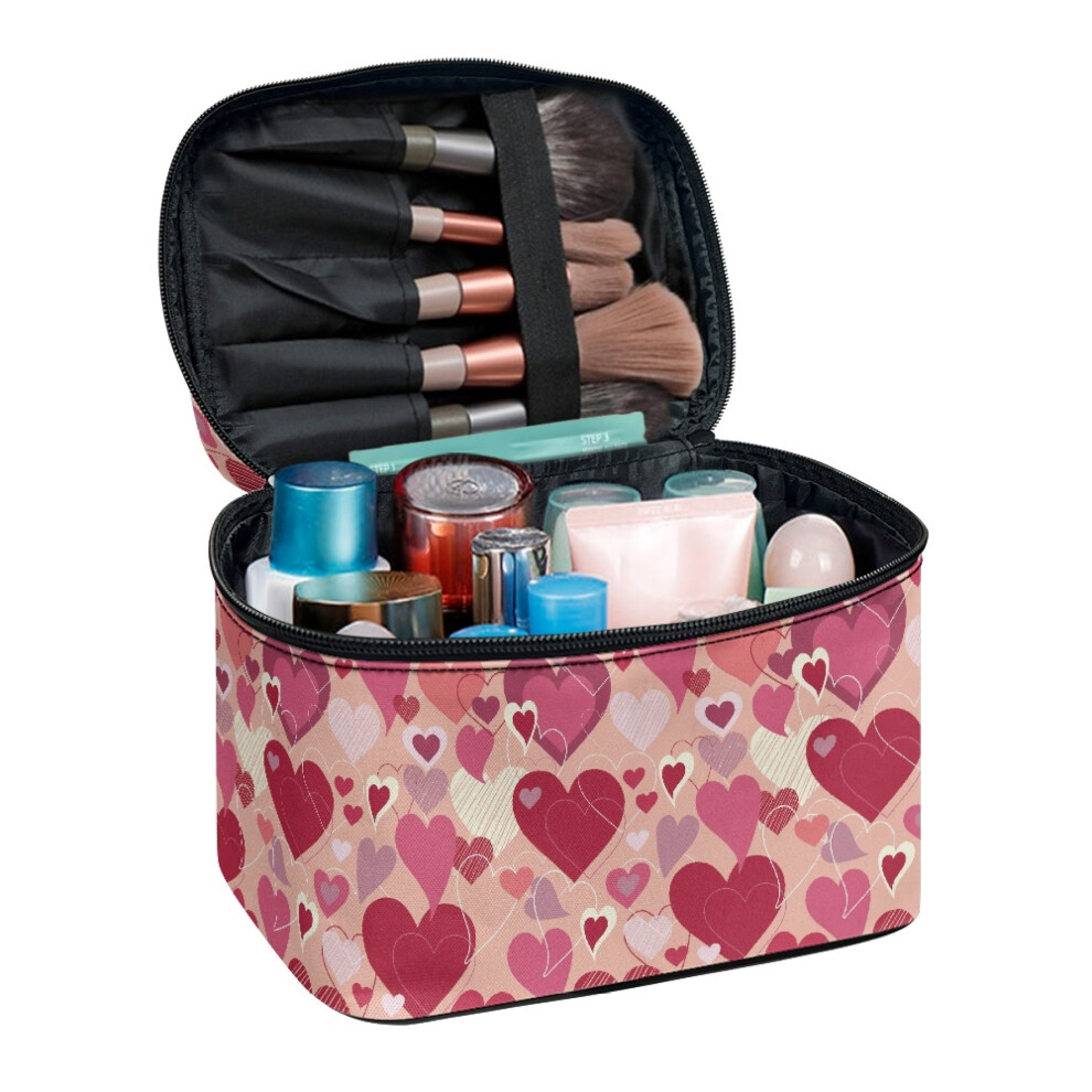 Hearts Large Makeup Bag Handy Lightweitht Brush Protectors Makeup Brush Holder Storage Bridesmaid