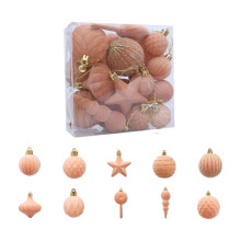 Velvet Christmas Balls Orange 24 PCS