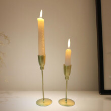 2-teiliger Kerzenständer aus Eisen, Kerzenhalter für Spitzkerzen, Tischdekoration, ideales Einzugsgeschenk, Esszimmerdekoration, Gold