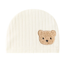 Infant Brimless Caps Baby Hat Cartoon Bear Boneless Muslin Hat Headwear Windproof Spring Hat 0-3Month Baby Hats