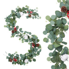 Prelit Artificial Christmas Garland with Multi-Color Lights, Battery Operated, for Mantel, Table, Stairs – Indoor/Outdoor Decor