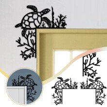 Ocean Turtle Metal Door Frame Sign, Double-Sided Silhouette Decor for Home, Vacation Bedroom & Living Room – Compatible with Standard Door Frames