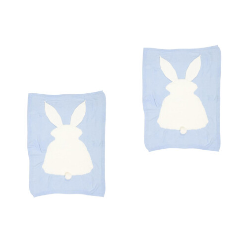 2Pièces Plaid Bébé Tricoté Mat Jouet Crib 1