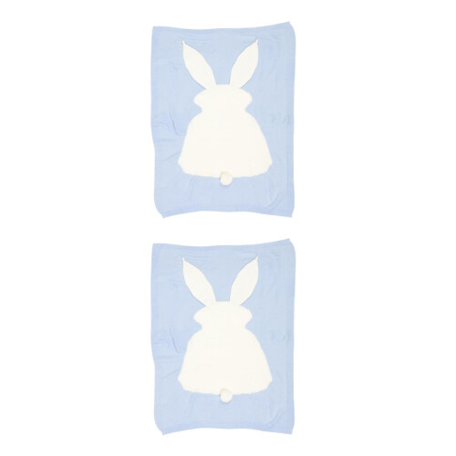 2Pièces Plaid Bébé Tricoté Mat Jouet Crib 2