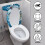 WC-Deckelbezug Schneemann Schneeflocken Stretch-Passform 4