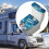 WC-Deckelbezug Schneemann Schneeflocken Stretch-Passform 7