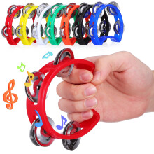 Kids Tambourine Set Colorful Plastic Handheld Percussion