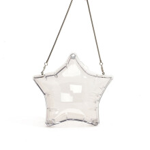 Abend-Umhängetasche in Sternform, einzigartige Abendtasche für Damen, ideal für Abschlussball, Hochzeit, Party, in Bonbonfarben, aus PVC