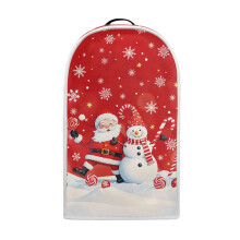 Handle Protective Case with Top Handle Polyester Coffee Machine Dust Cover Santa Claus Snowman