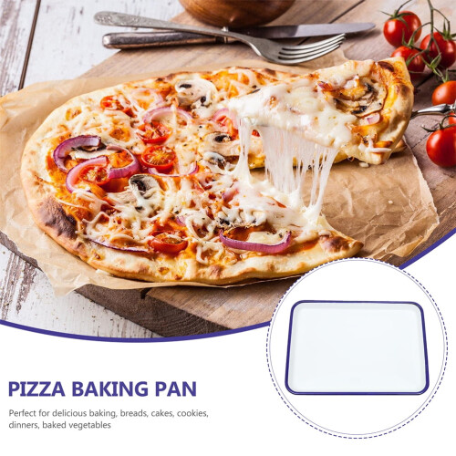 2-Pack Retro Enamel Baking Trays Multi-Functional Oven Pans Non-Stick Bakeware Set 1