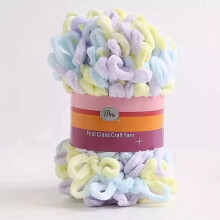 100g Puffy Loop Yarn for Finger Knitting & Crochet – Soft, Chunky, Fluffy DIY Craft Yarn