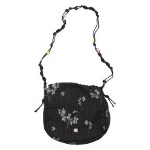 Kleine Umhängetasche für Damen, Messenger Bag mit Kordelzug, Geldbörse, kleine Handtasche, gewebt, perlenbesetzt