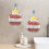 Lot de 2 essuie-mains en chenille Crown, roses 4