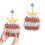 Lot de 2 essuie-mains en chenille Crown, roses 5