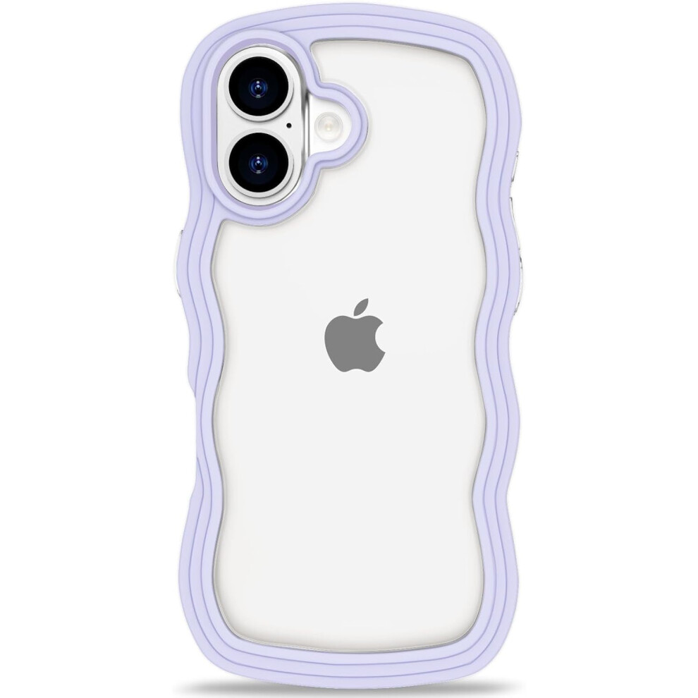 Cute Curly Wave Clear Tpu Case For Iphone 16 Pro Max – Soft, Shockproof Bumper 9165521893072