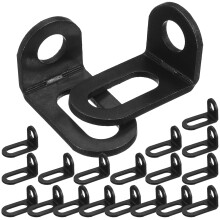 20Pcs Black Metal Corner Brackets 90 Degree Shelf Braces for Cabinet Repair