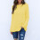 Women's Cable Knit Crew Neck Sweater Yellow 5