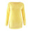 Women's Cable Knit Crew Neck Sweater Yellow 2