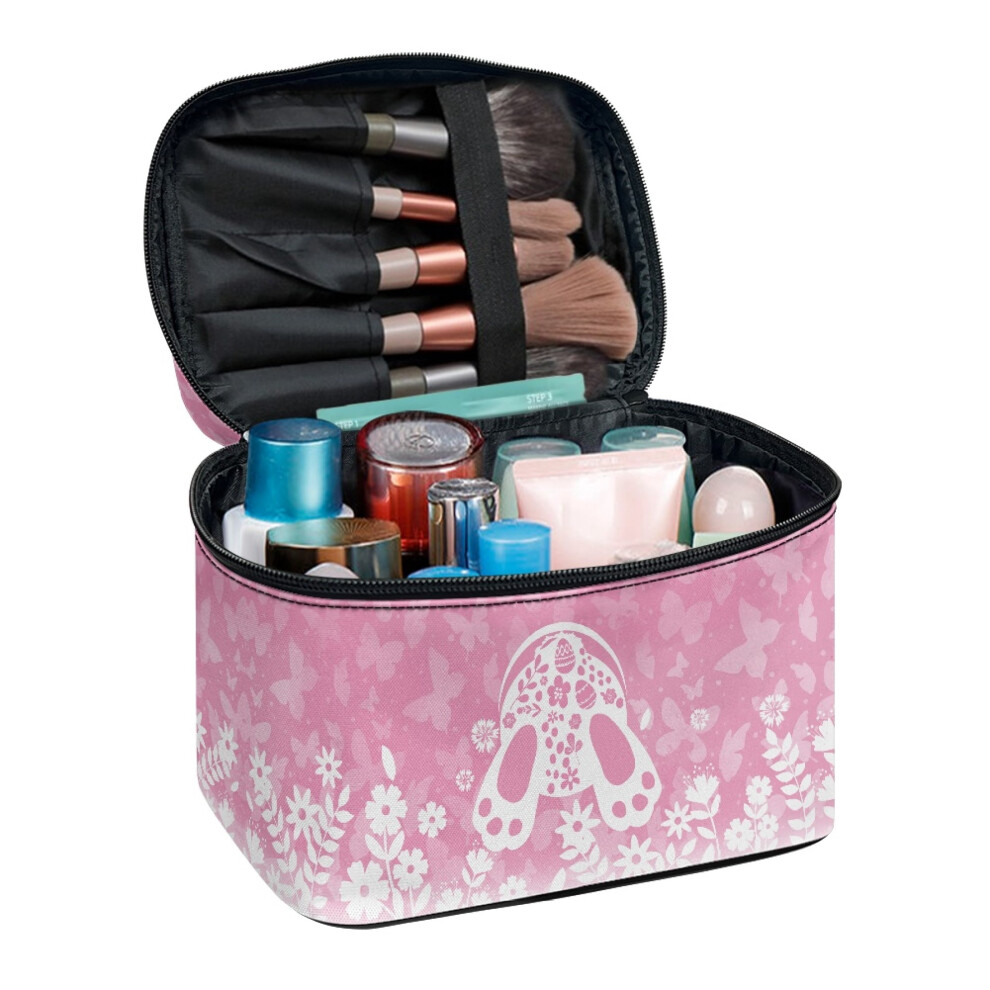 Hand-Held Make up Organizer Multifunctional Polyester (8.86"x6.5"x5.9")(Rabbit and Floral Pattern)
