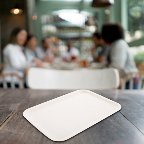 Drainage Dish Rack Tray Large Size Scratch Resis Plastic Food Trays Rectangular Slip Serving Kitchen Dining & Bar 2