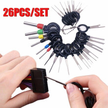 26Pcs Car Terminal Removal Tool Wire Plug Connector Extractor Puller Release Pin