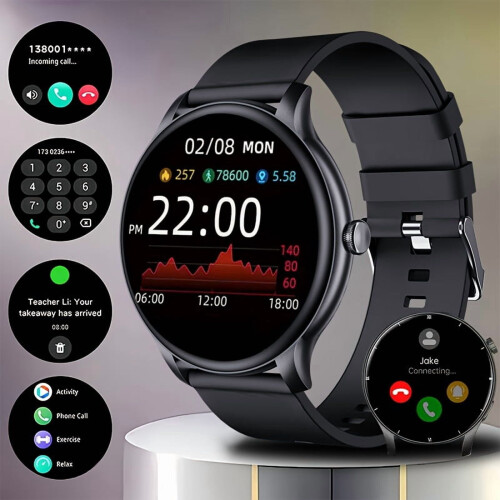 Smartwatch für Senioren mit großem runden Display