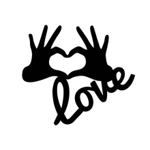Décoration murale en bois pour la Saint-Valentin : silhouette « Je t’aime ».