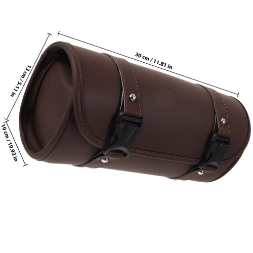 Τσάντα τιμονιού μοτοσικλέτας σε καφέ χρώμα με οργανωτή εργαλείων για αποθήκευση 1