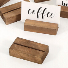 Wooden Triangle & Rectangle Card Holder Set of 10