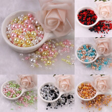 150Pcs/Bag 3-8mm Faux Round Plastic Pearl Beads Tiny Loose Spacer Beads Findings for DIY Craft Necklaces Bracelets Jewelry Making