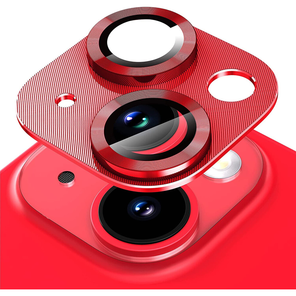Southwit Iphone 14/14 Plus Camera Lens Protector Â Premium Tempe Glass With Metal Frame, (6.1"/6.7") Red 9558830219082