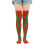 Women's Christmas OTK Socks Candy Cane Stripe Bow Polyester 2