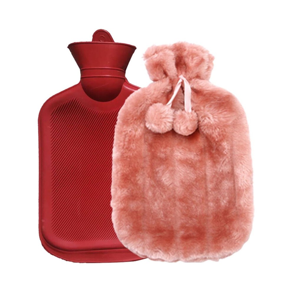 1.8L Hot Water Bottle for Pain Relief, Muscle Cramps & Arthritis â Soft Flannel Cover, Long-Lasting Heat, Hand Warmer â Compatible with Standard