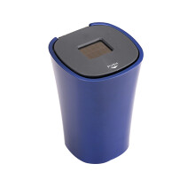 Solar Powered Car Ashtray LED Light Energy Saving Auto Ash Tray