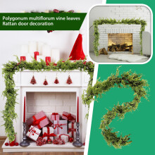 106.3" Artificial Cedar Garland – Realistic Faux Norfolk Pine, Indoor/Outdoor Xmas Decor, Compatible with Mantle, Fireplace, Table & Stairs