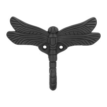Dragonfly Metal Hook Door Dragonfly Hook Hat Hook 11.5X7.5CM Black