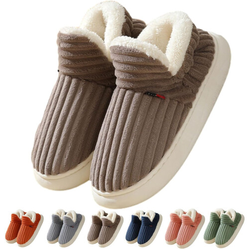 Pluffi slipper booties warm fuzzy thick-soled cloud slides