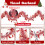 Tinsel Garland Silver Red 10ft 5-Pack 2