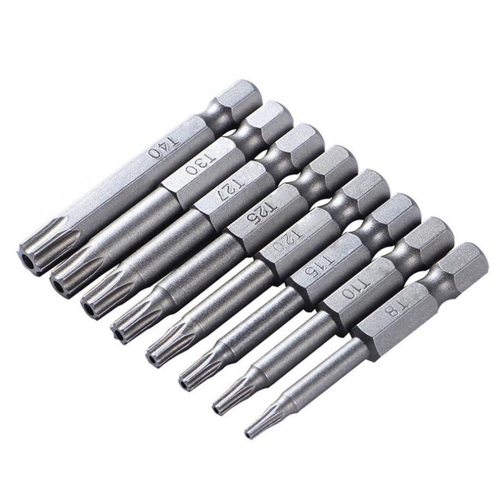 Clearance Now! Tamper Proof Star Impact Driver Bit Set Security Screwdriver Bits Hex Shank G9k1 9101399486770