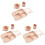 3Sets Kindertafelset Roze PP Tarwe Compartiment Bord Kom 3