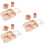 3Sets Kindertafelset Roze PP Tarwe Compartiment Bord Kom 7
