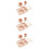 3Sets Kindertafelset Roze PP Tarwe Compartiment Bord Kom 8