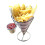 Support pour cornets de frites en acier inoxydable durable argenté (2 pièces) 3