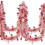 Tinsel Garland Silver Red 10ft 5-Pack 3